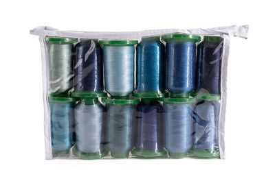 Luxury Exquisite 1000m 12 Spool Pack- Blues