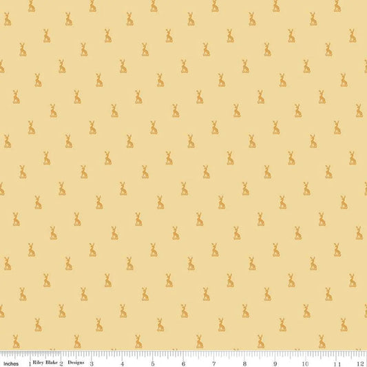 Emma Austen Family Crest Yellow 43"/44" Fabric Per Yard