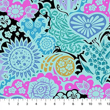 Euphoria Sea Backing No. 3 Cotton Wideback Fabric (1 yard pack)