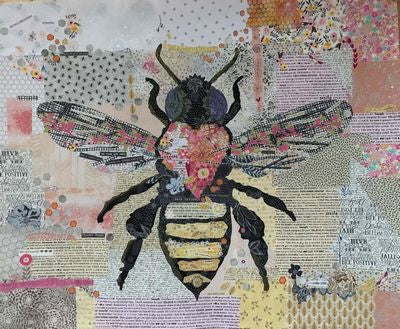 Honey Bee Collage Pattern