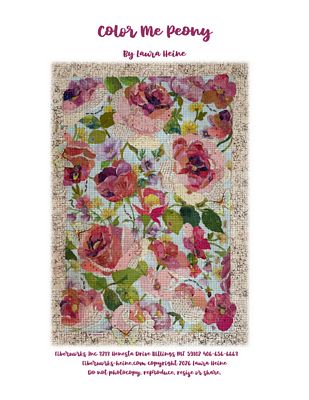 Color Me Peony Collage Pattern by Laura Heine