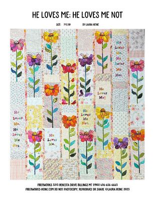 He Loves Me He Loves Me Not Collage Pattern