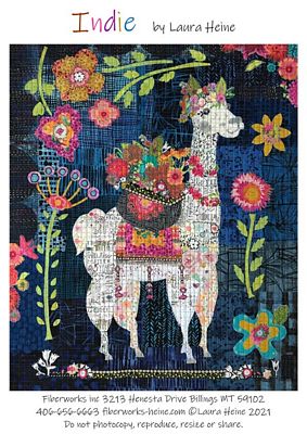 Indie Llama Collage Pattern