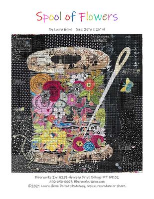 Spool of Flowers Collage Pattern by Laura Heine