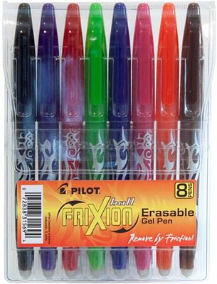 Frixion Gel Pen 8pc Assorted