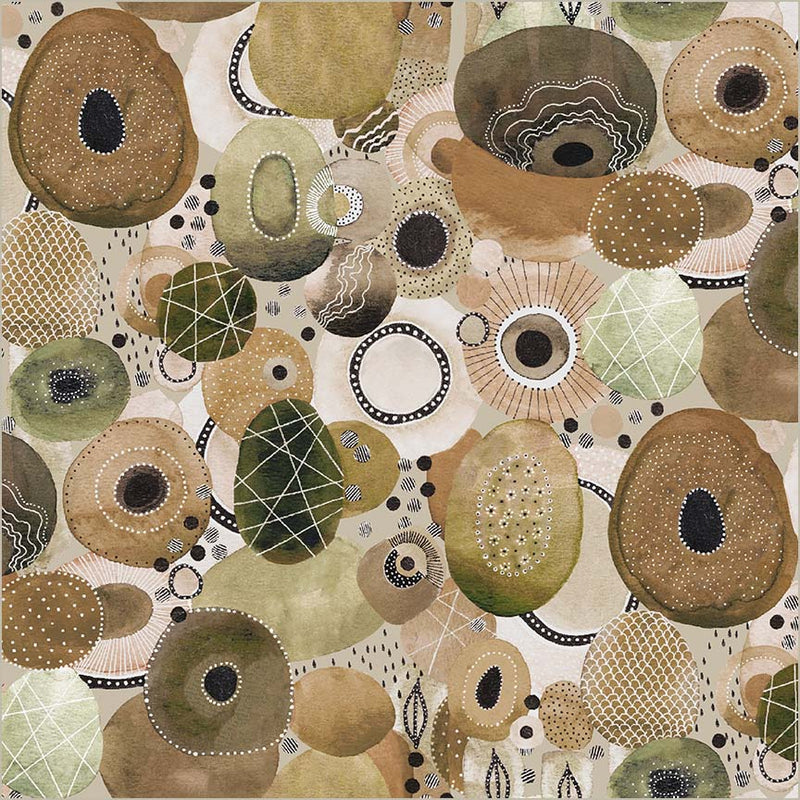 Flora & Form Genesis Earthen Wideback Cotton Fabric Per Yard