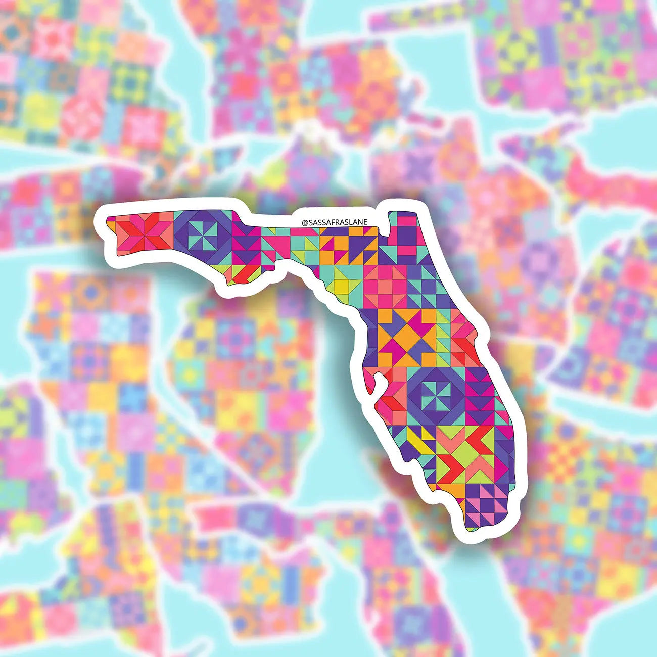 Florida State Quilt Stickers