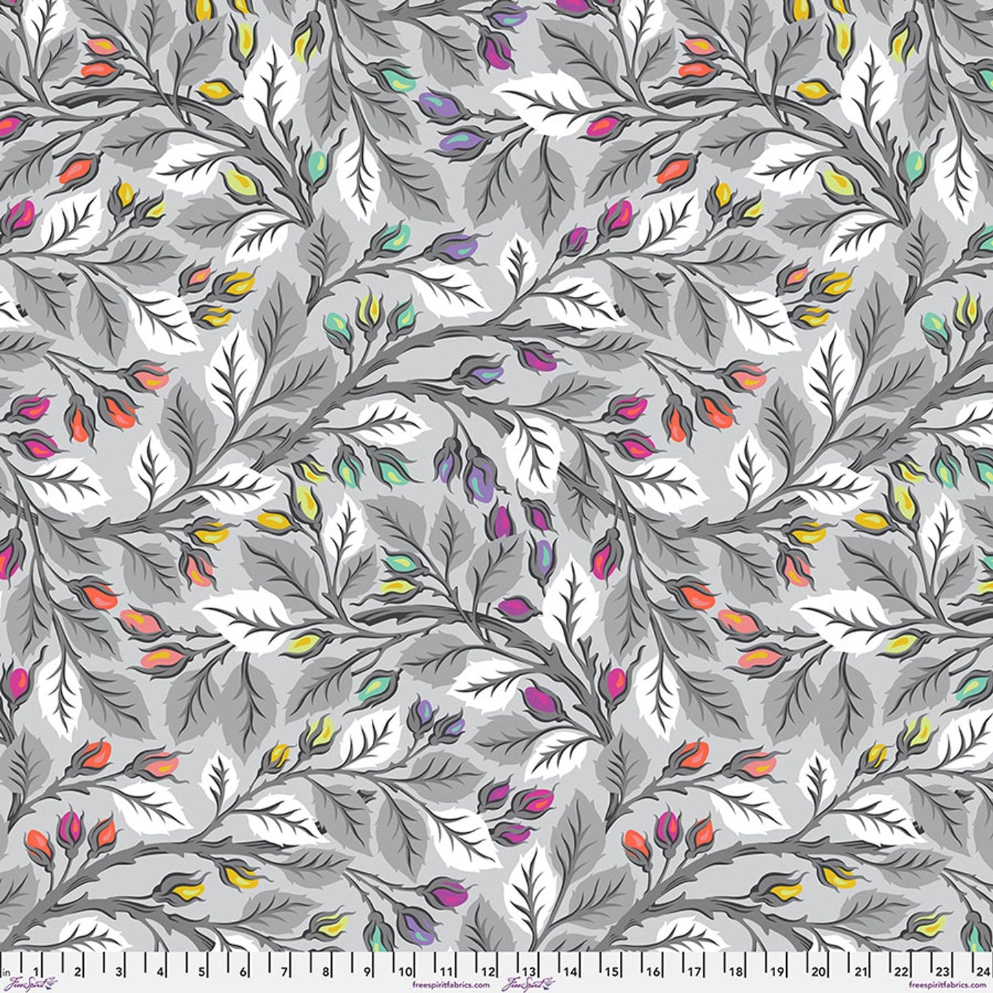 Fog Best Buds Graywork 108" Cotton Wideback Fabric Per Yard
