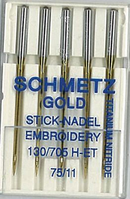 Schmetz Gld Titanium Emb 11/75