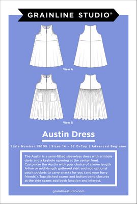 Austin Dress 14-32 Pattern