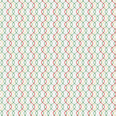 Geometric Metallic White Multi Merry Mix 43"/44" Cotton Fabric Per Yard