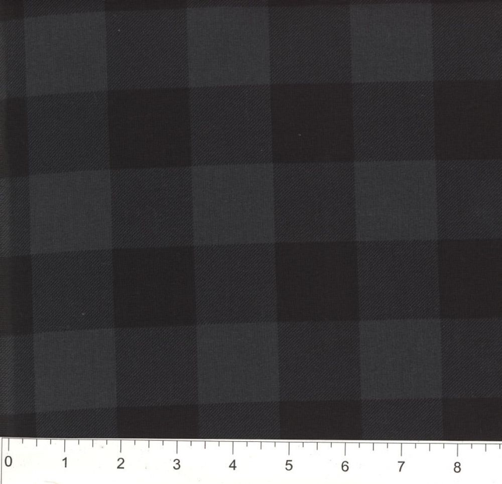 Gray / Black Buffalo Plaid 45" wide Fabric per yard
