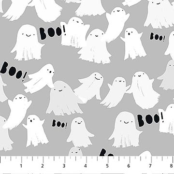 Gray Ghosts Sweet Treats 44"/45" Cotton Fabric Per Yard