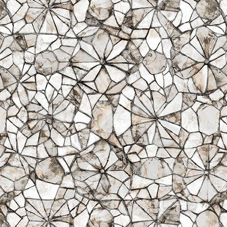 Gray Mosaic Blender Lumenique 44"/45" Cotton Fabric Per Yard