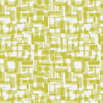 Green Lime Barcodes Cotton Wideback Fabric Per Yard