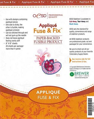 Applique Fuse & Fix 10 in x 8 in sheets