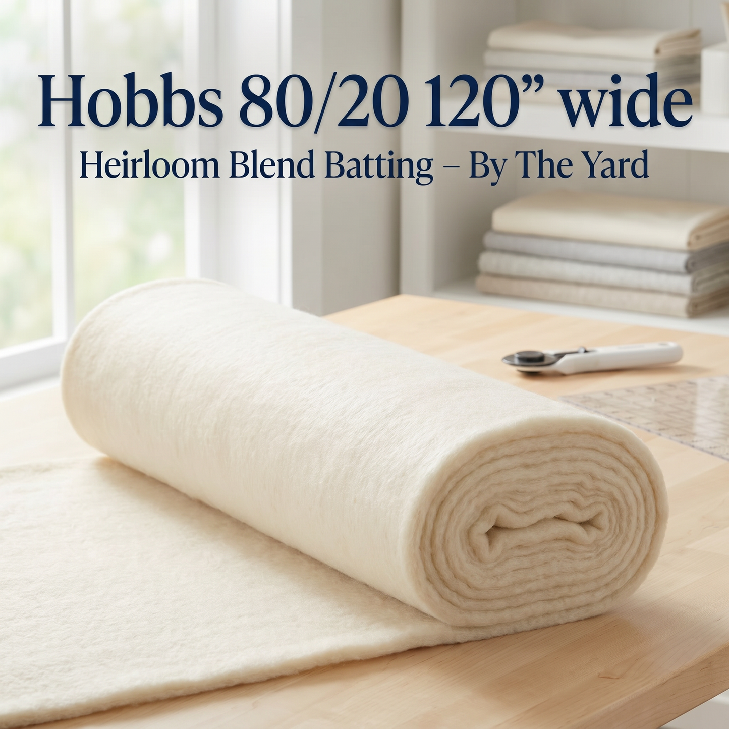 Hobbs Heirloom 80/20 120" Wide Batting Roll - By The Yard