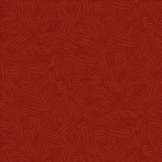 Heart Wavy Tonal Flags Path to Freedom Cotton 44"/45" Fabric Per Yard