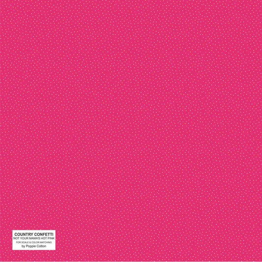 Hot Pink Barbie Cotton 44"/45" Fabric Per Yard