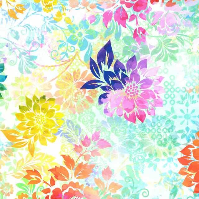 Felicity Florals Multi 44"/45" Fabric per Yard