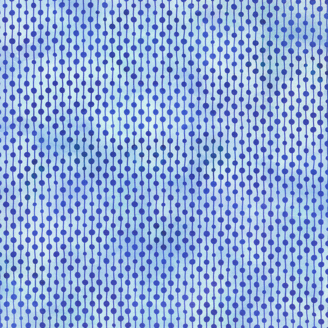 Felicity Flower Dot Stripe Blue 44"/45" Fabric per Yard