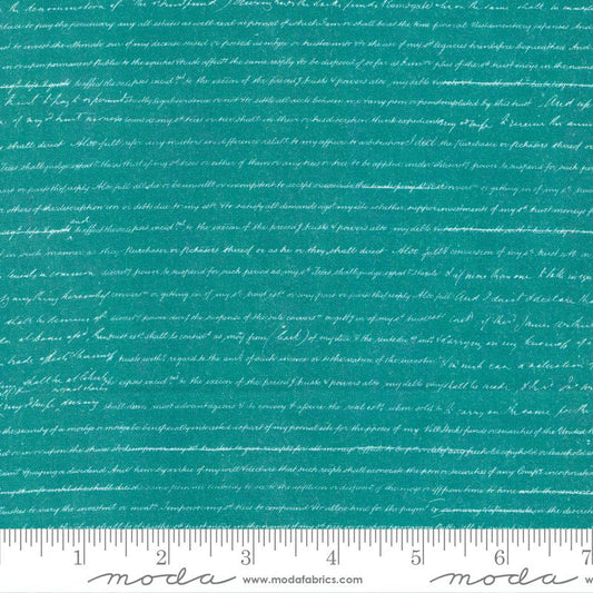 MO Bluebell Teal Blueprint Text