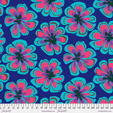 FS K. Fassett Funky Flora Indigo
