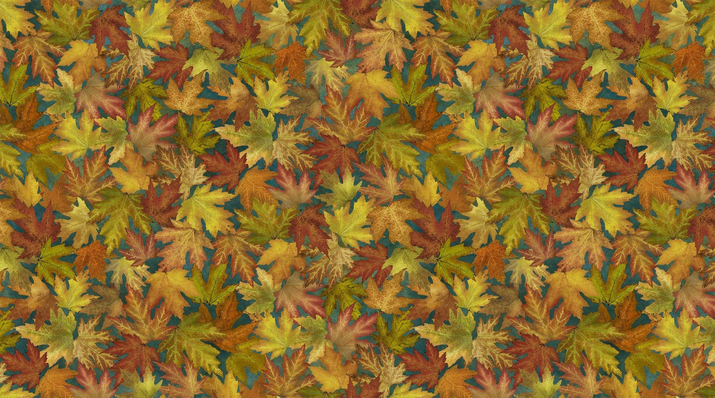 NC Dark Teal Multi Packed Leaves Stonehenge Autumn Splendor