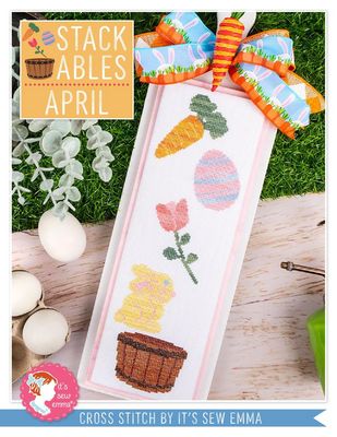 April Stackables Cross Stitch Pattern