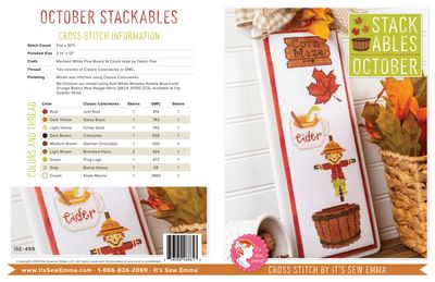 October Stackables Cross Stitch