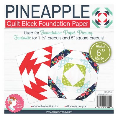 6inPineappleQuiltBlockFPP