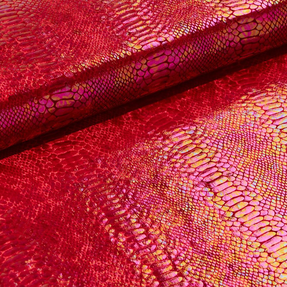 Illusion Anaconda Foil Printed Stretch Velvet Fabric | Blue Moon Fabrics