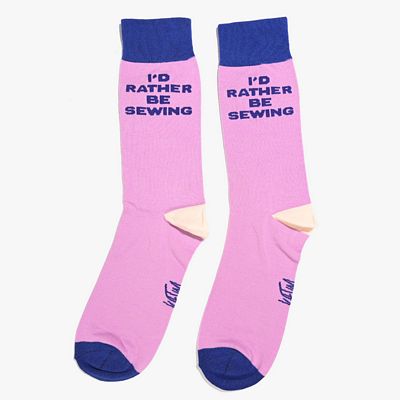 KATM Socks - I'd Rather Be Sewing Purple