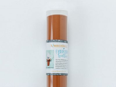 Embroidery Leather Camel Brown