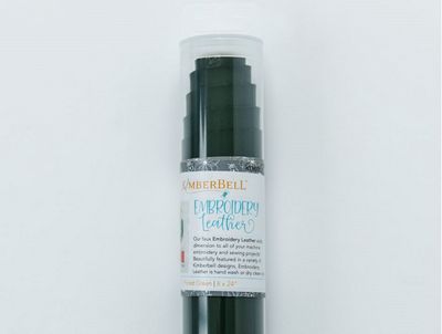 Embroidery Leather Forest Green