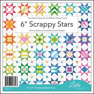 6 inch Scrappy Stars Foundation Pad