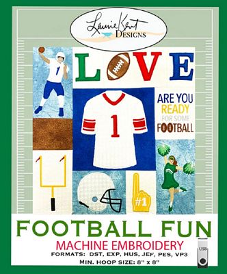 Football Fun - Machine Embroidery USB Version