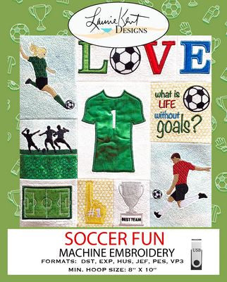 Soccer Fun - Machine Embroidery - USB Version
