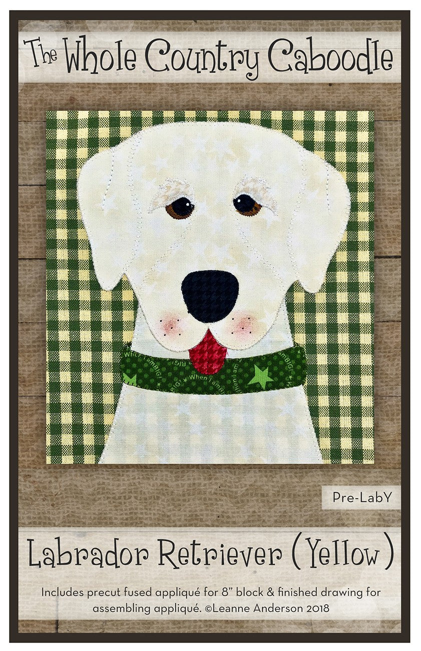 Labrador Retriever Yellow Precut Fused Applique Pack