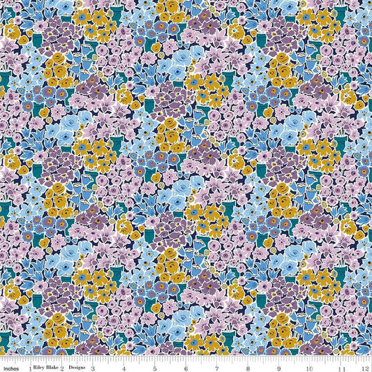 Liberty Tudor Celebration Rossellie Blooms 01667444A 44"/45" Fabric Per Yard