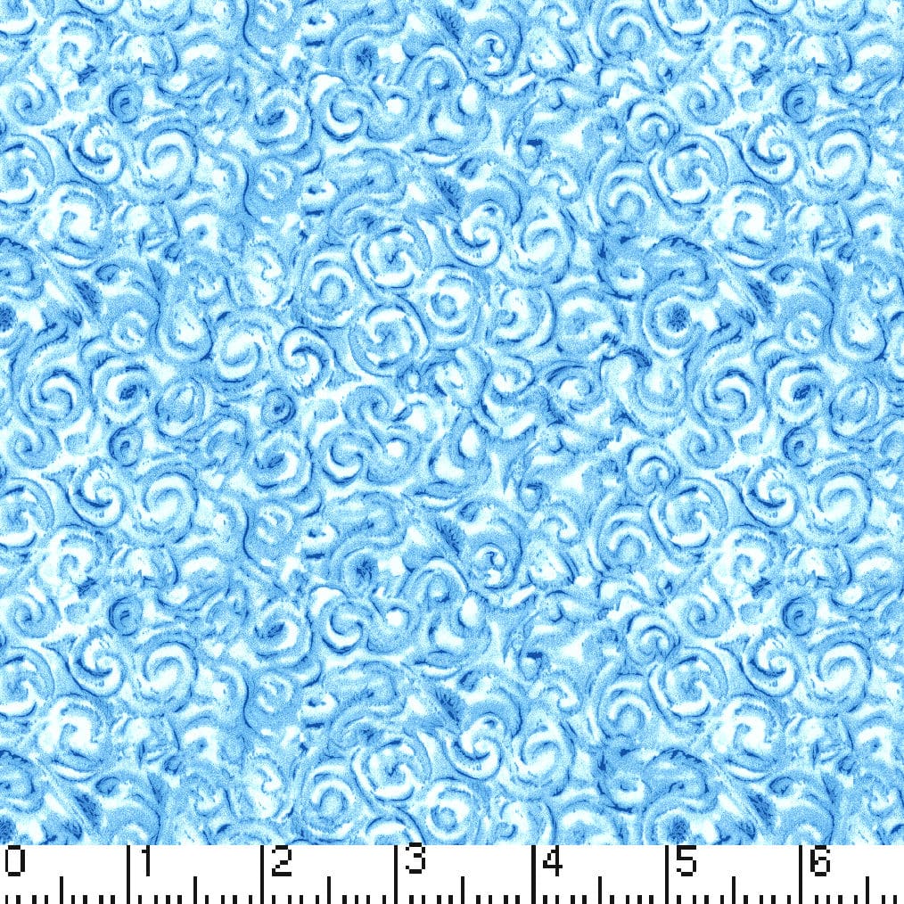 Lt Blue Twister 45" Wide Cotton Fabric (4/8 yard pack)