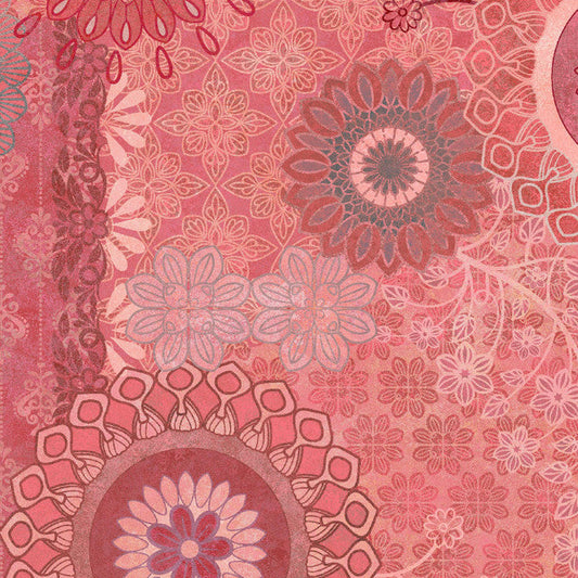Pink and Red Operetta Patchwork Cotton 43"/44" Fabric Per Yard