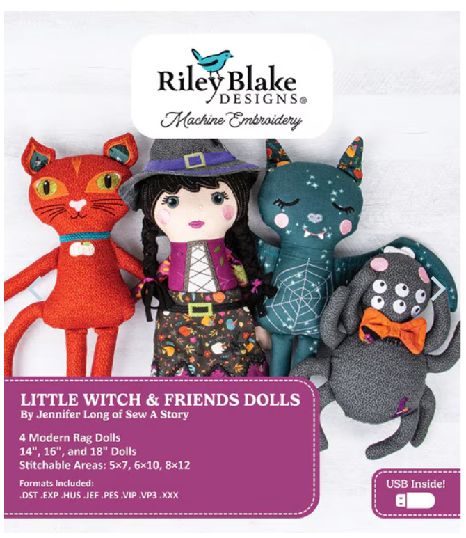 RB Little Witch & Friends Dolls-Embroidery USB