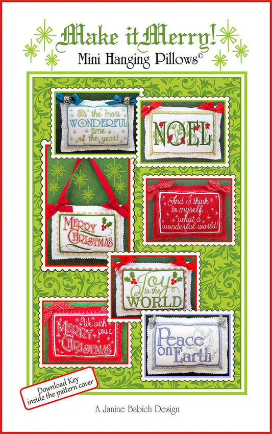 Make it Merry!  Mini Hanging Pillows