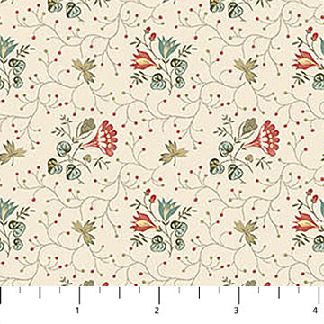 Multi Cream Manoir Antiques Road Show 44"/45" Cotton Fabric Per Yard