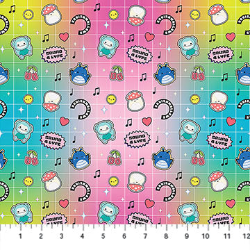 Multi Joyful 44"/45" Cotton Fabric Per Yard