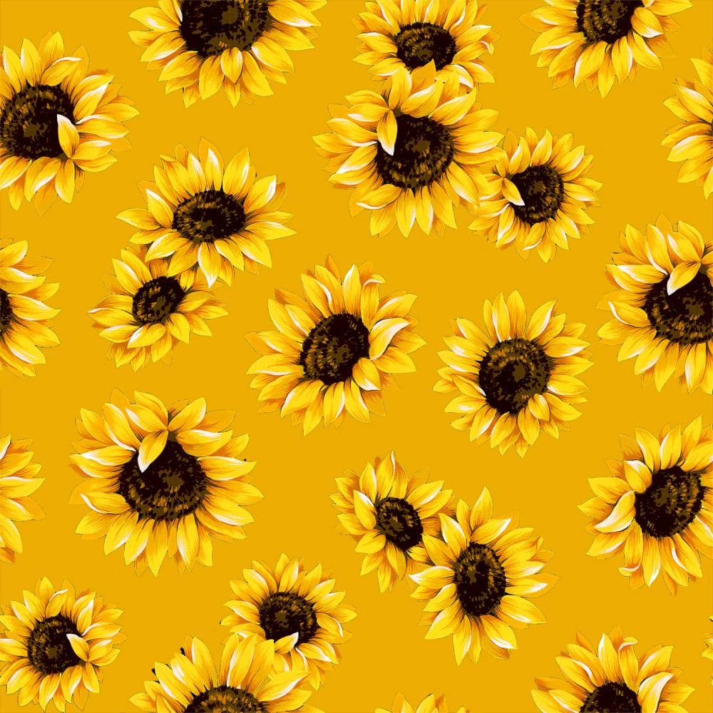 Mustard Sunflower Dance 45" wide Fabric per yard