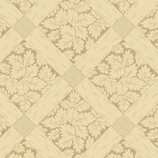 Natural Tan Vintage Charm Cotton Wideback Fabric per yard