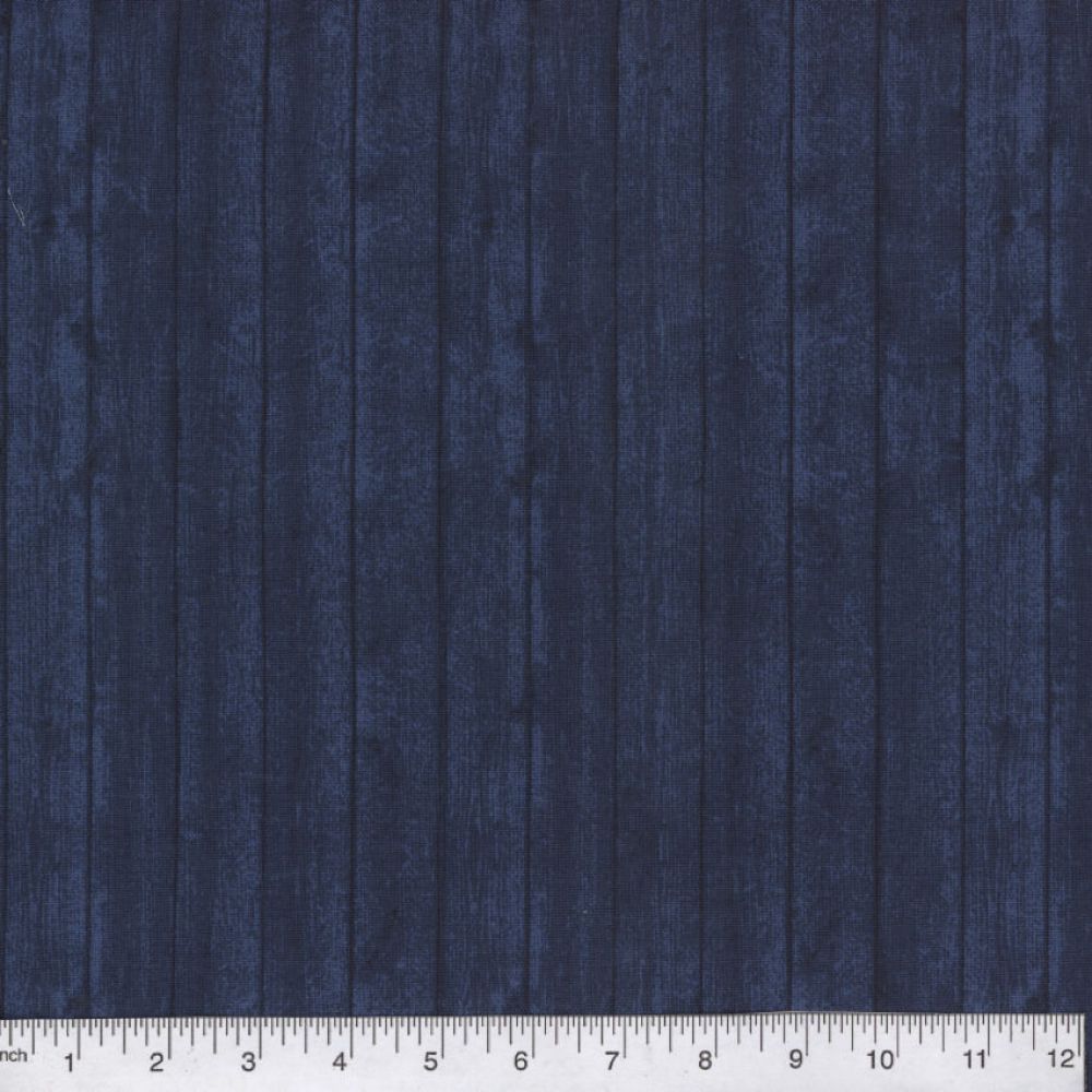 Navy Wood Planks 45" wide Fabric per yard