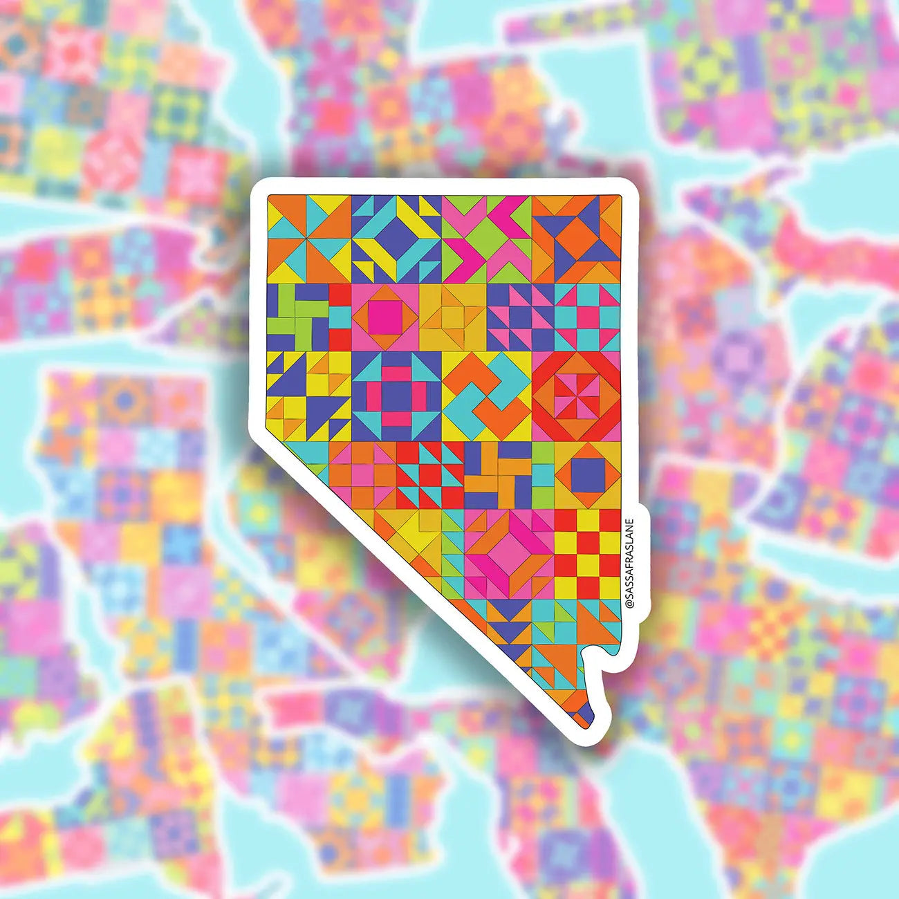 Nevada State Quilt Stickers